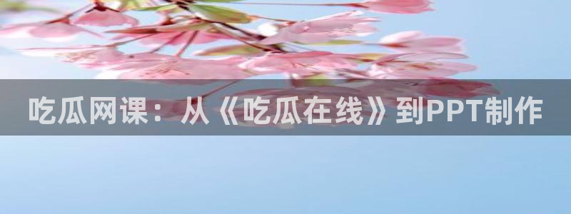 黑料爆料：吃瓜网课：从《吃瓜在线》到PPT制作
