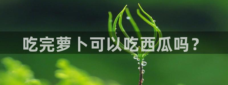 豆瓣自由吃瓜基地:吃完萝卜可以吃西瓜吗?