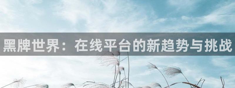 51吃瓜全网更新最快：黑牌世界：在线平台的新趋势与挑战