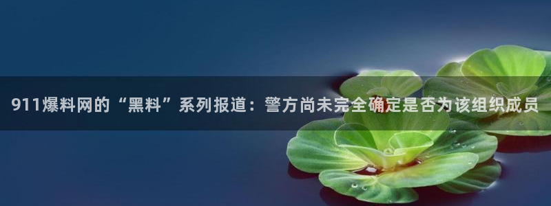 51吃瓜网ccgg：911爆料网的“黑料”系列报道：警方尚未完全确定是否为该组织成员